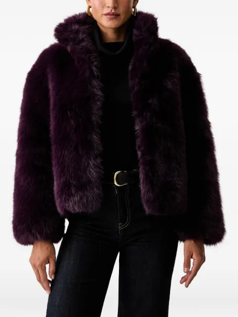 Silvian Heach faux-fur oversized-fit jacket Purple GPA26073PL