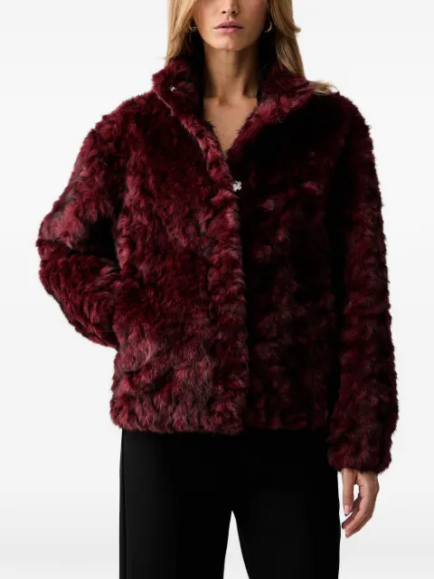 Silvian Heach faux-fur high-neck jacket Red GPA26432PL