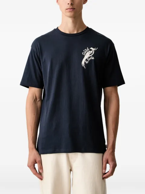 Scotch & Soda x Royal Delft graphic-print T-shirt Blue 184292
