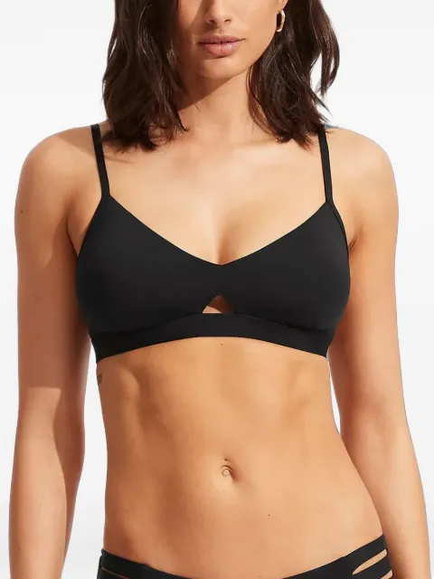 Seafolly hybrid cut-out bikini top Black 30580942