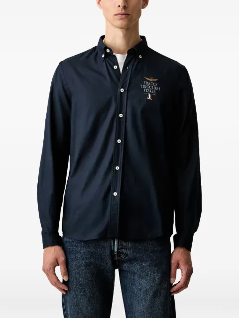 Aeronautica Militare cotton shirt Blue CA1334UCT04409