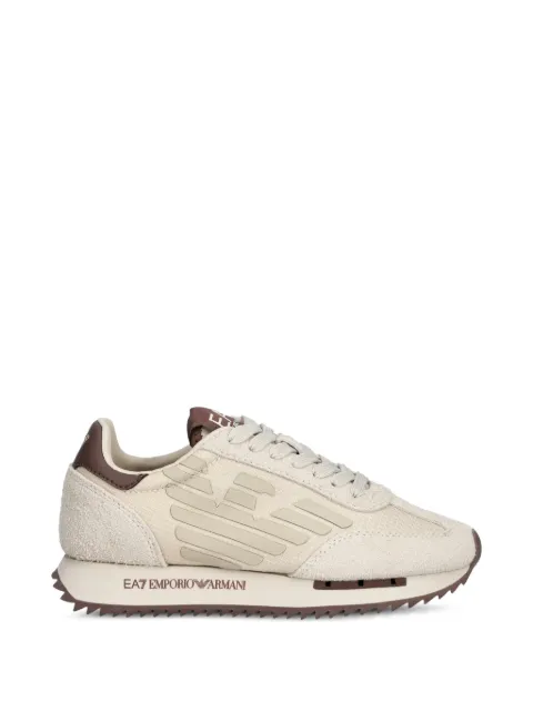 Ea7 Emporio Armani logo-patch panelled sneakers Neutrals 7X000870AF28085