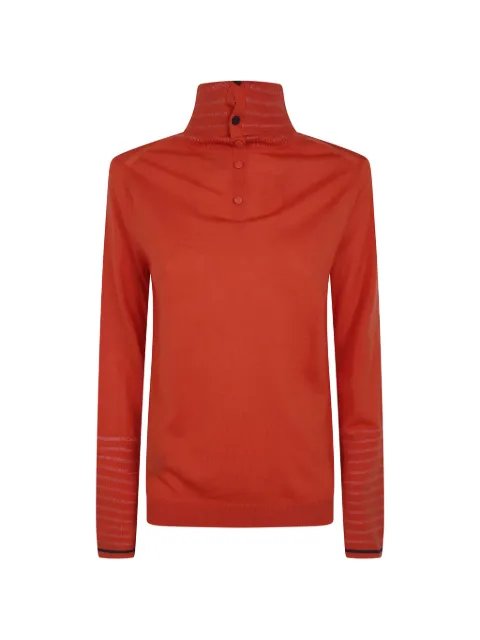Paul Smith button-up roll-neck sweater Orange W1R954NW11271