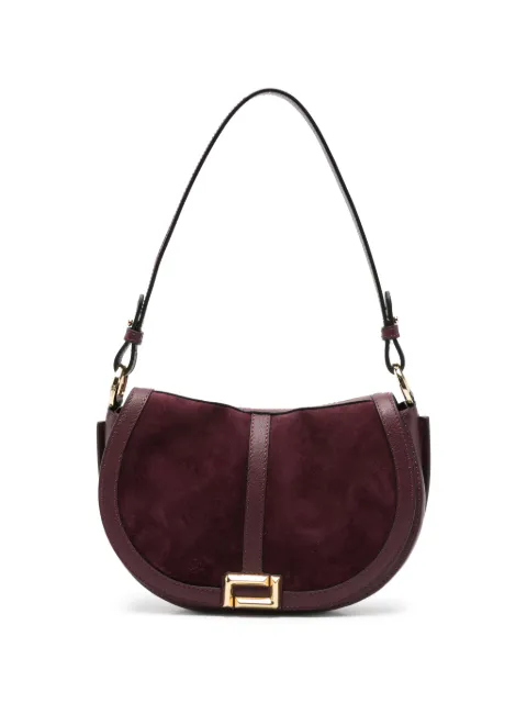 Lancel suede-panelled shoulder bag Purple A14231