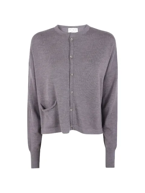 Ma'ry'ya patch-pocket cardigan Grey YTK124