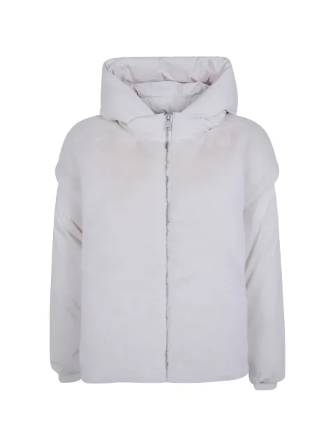 Essentiel Antwerp faux-fur hooded jacket White KBEAUTY