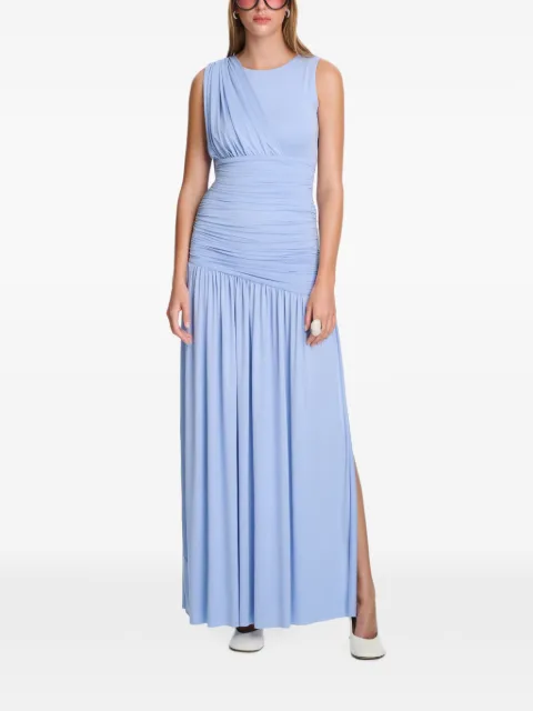 AXEL 113 Isabell draped fitted maxi dress Blue ISABELLLONGDRESS