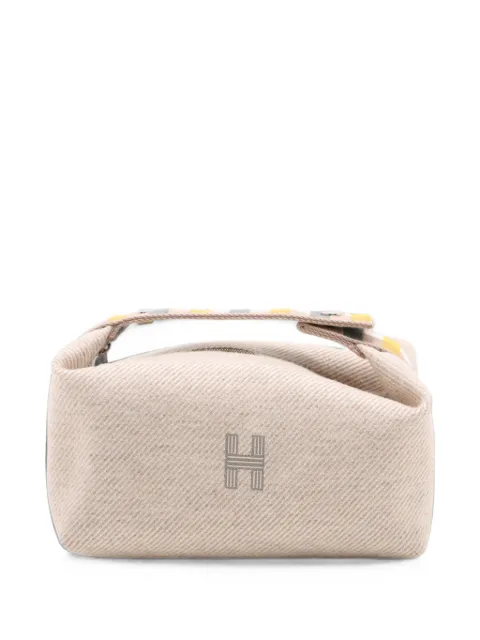 Hermès Pre-Owned 2020-2026 Small Wool Bride A Brac Au Carre Case vanity bag Neutrals IAYEKFVFVC6VAWU6