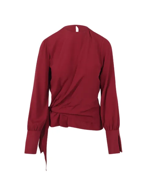 Federica Tosi wrap-style long-sleeved blouse Red 31106304