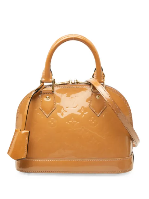 Louis Vuitton Pre-Owned 2013 Monogram Vernis Alma BB satchel Brown V7R2MSHV0ND4XW9E