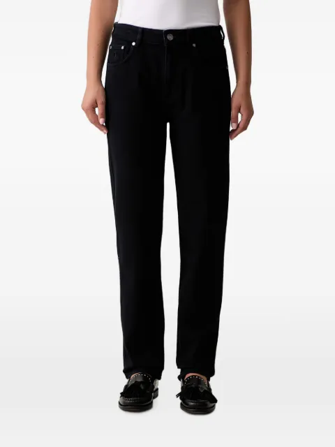 Trussardi logo-patch straight-leg jeans Black P4429300434N