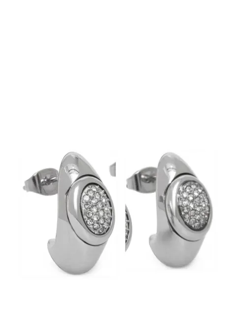 Trussardi crystal-embellished chunky earrings Silver TJAYY22