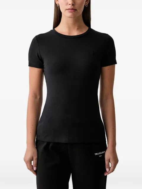 Trussardi logo-embroidered T-shirt Black G0266000325N