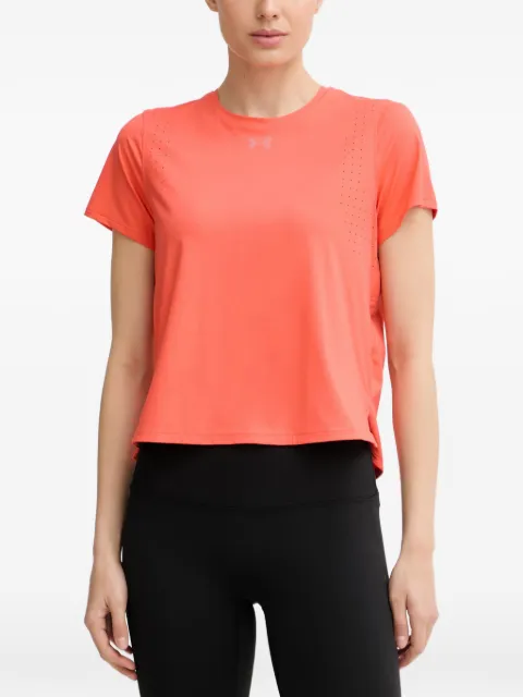 Under Armour Velociti Pro perforated-detail logo-print T-shirt Orange 6009536