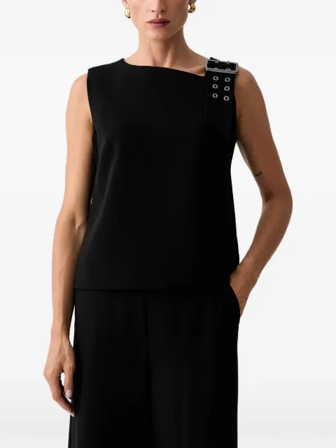 Trussardi buckle-detail sleeveless top Black D005A000426N