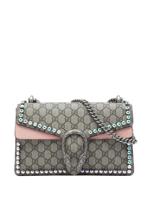 Gucci Pre-Owned 2016-2026 Medium GG Supreme Crystal Dionysus shoulder bag Neutrals 67XU35D619JWJPF6