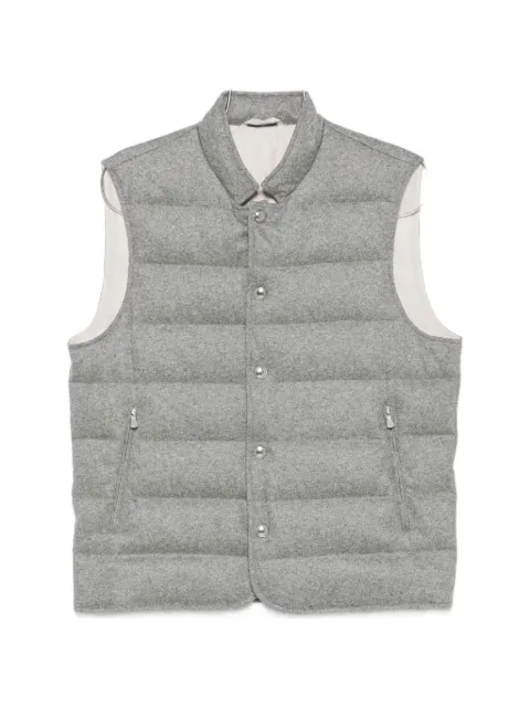 Eleventy quilted high-neck gilet Grey N75GILN01TES0N16813