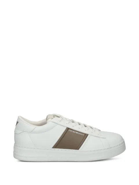 Emporio Armani constrasting-panel leather sneakers White EM003701AF18017