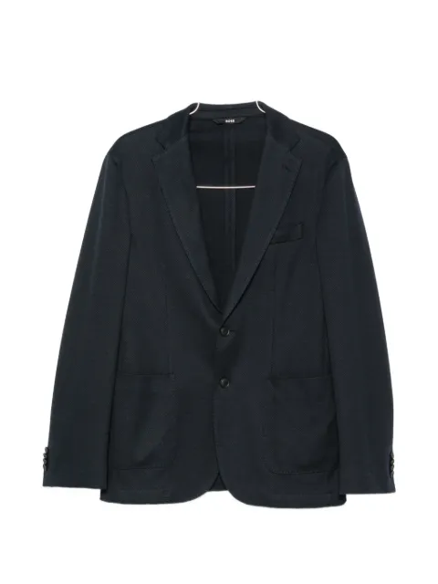 BOSS notch-lapel single-breasted jacket Blue 50567545