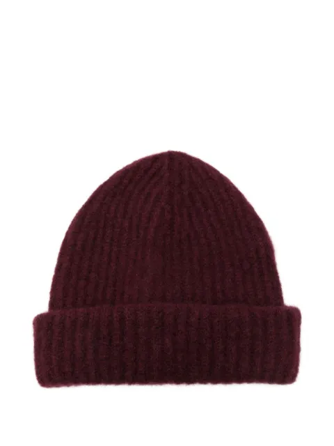 Roberto Collina ribbed-knit beanie hat Red 263MYB32051