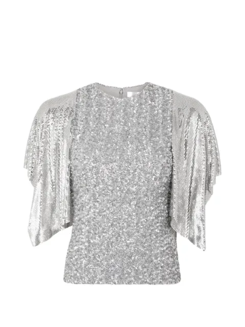 Rabanne sequin-embellished blouse Silver 26AXTO295MH0004