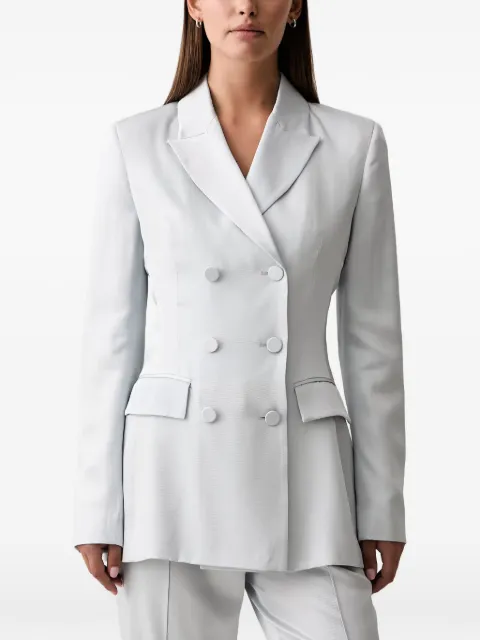 Trussardi double-breasted peaked-lapels blazer Blue Q006A000437N