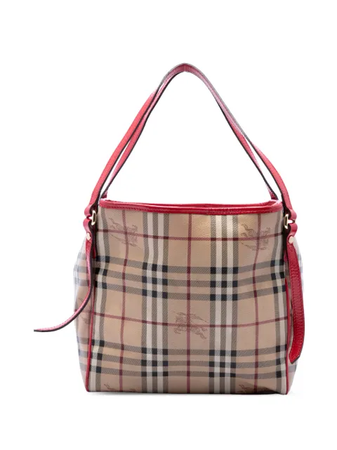 Burberry Pre-Owned 2000-2017 Small Haymarket Check Coated Canvas Canterbury tote bag Neutrals 8841OXXZ3WX6032S