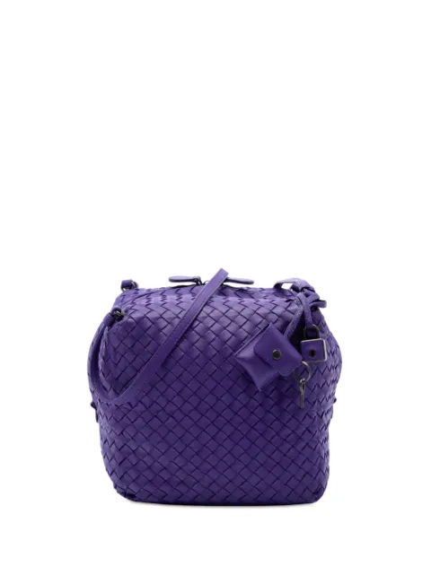 Bottega Veneta Pre-Owned 2012-2026 Nappa Intrecciato Cube crossbody bag Purple FOGES11ZK5BTRFIS