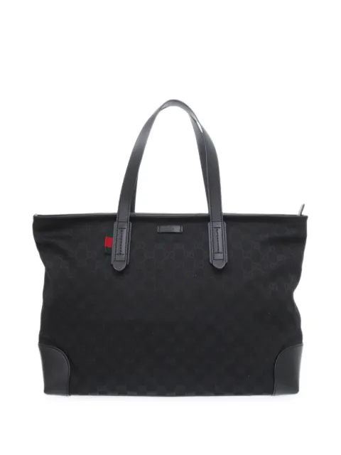 Gucci Pre-Owned 2000-2015 GG Canvas Web tote bag Black MD91JSBLLQMA88PQ