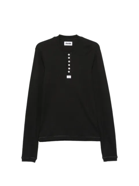 Magliano henley-neck long-sleeve T-shirt Black MGFW26TT02876