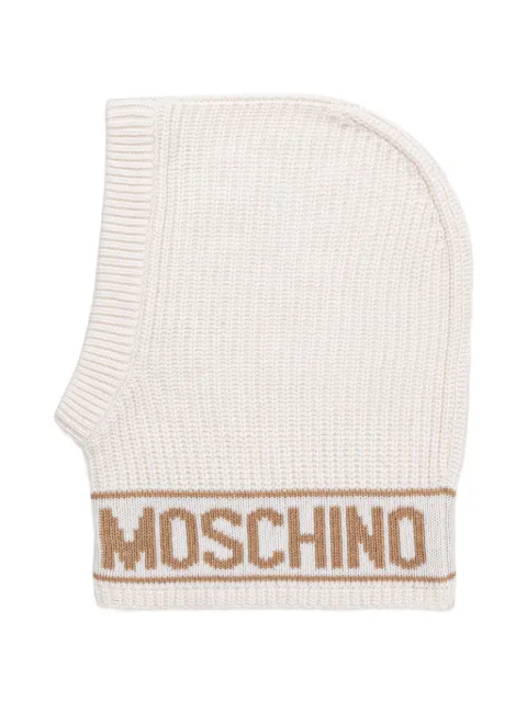 Moschino logo-embellishment balaclava Neutrals M313665414