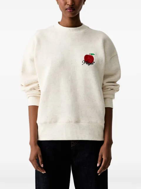 MSGM apple-embroidered sweatshirt White 4041MDM151D2671