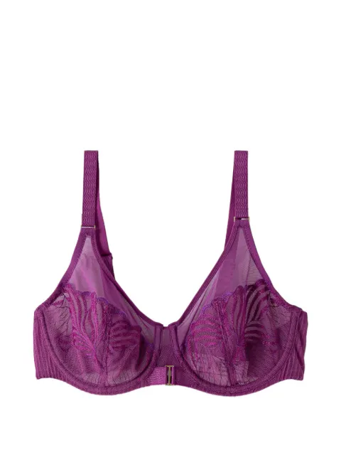 Chantelle embroidered mesh-panel bra Purple C15YMU