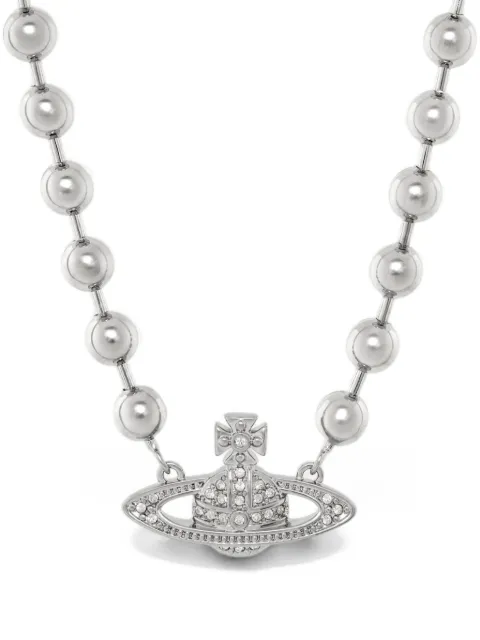 Vivienne Westwood Man. Thames Mini Bas Relief necklace Silver 6301014K02P409P409