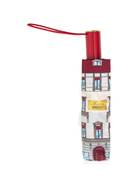 Moschino building-print umbrella Neutrals 9177OPENCLOSE