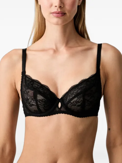 Chantelle Pulp Kiss lace-trim underwired bra Black C1AMM0