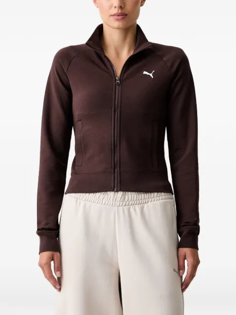 PUMA logo-embroidered raglan-sleeve sweatshirt Brown 634323