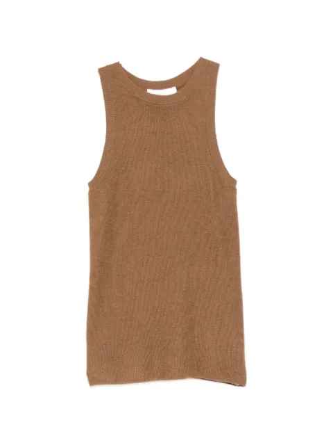 Co ribbed-knit cashmere tank top Brown 8200BCM