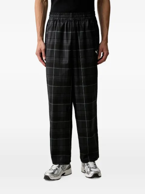 PUMA T7 plaid-check track pants Black 636732