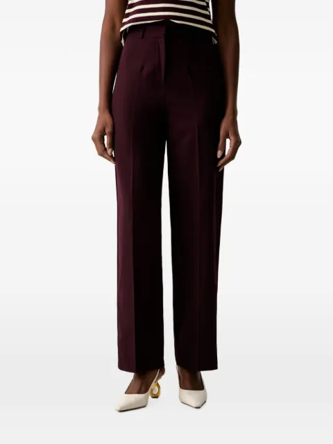 Morgan pressed-crease straight-leg trousers Red POYAF