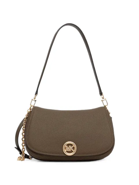 Michael Michael Kors logo-plaque pebbled shoulder bag Brown 30R6GY5S2L