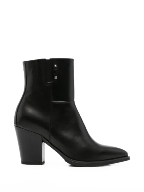 NERO GIARDINI stud-embellished pointed-toe ankle boots Black I617140D100