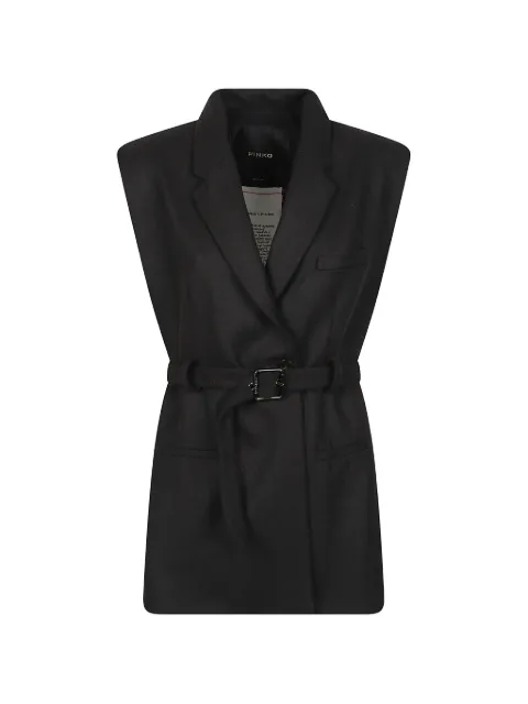 PINKO belted sleeveless jacket Black 107727A2ZU