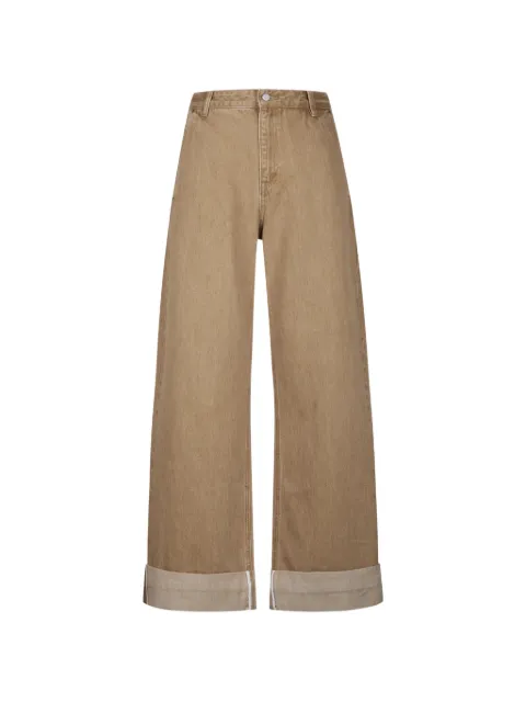 JNBY straight-leg turn-up jeans Brown 5Q8E13770