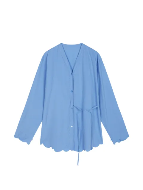JNBY scalloped-edge side-tie shirt Blue 5Q8210120