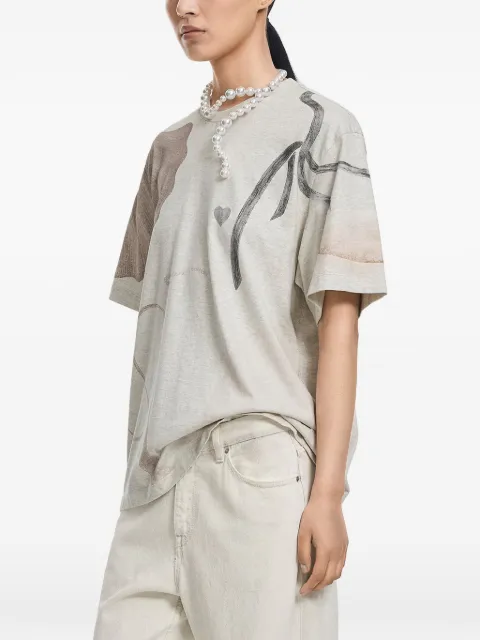 JNBY abstract-print T-shirt Neutrals 5Q811128