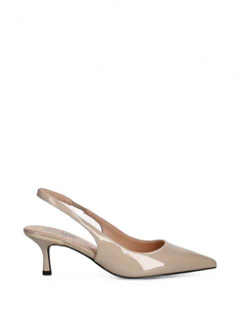 Love Moschino patent-finish slingback pumps Neutrals JA10336G1PIH0