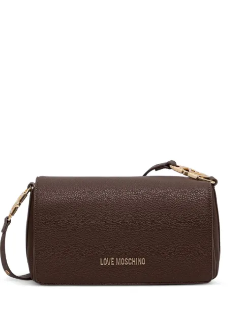 Love Moschino logo-plaque cross body bag Brown JC4008PP1PLB0