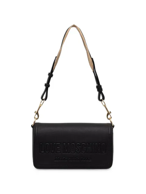 Love Moschino embossed-logo shoulder bag Black JC4046PP1PLE0