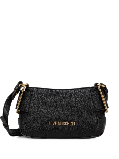 Love Moschino logo-plaque cross body bag Black JC4096PP1PLT